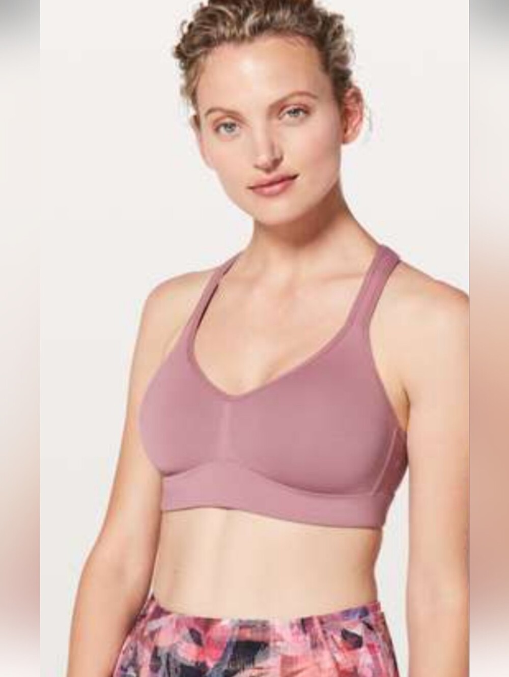 lululemon athletica Wireless V-Neck Sports Bra - Mauve